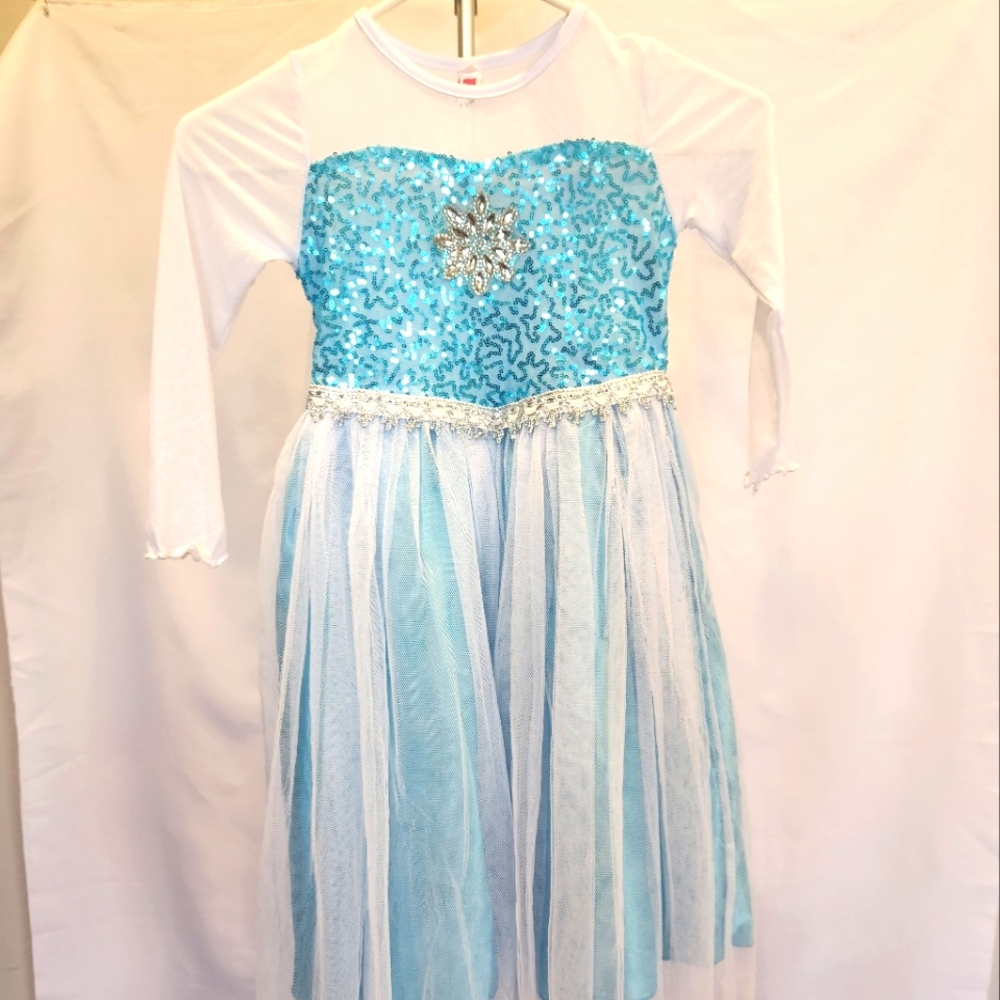 Little girls Elsa frozen princess dress